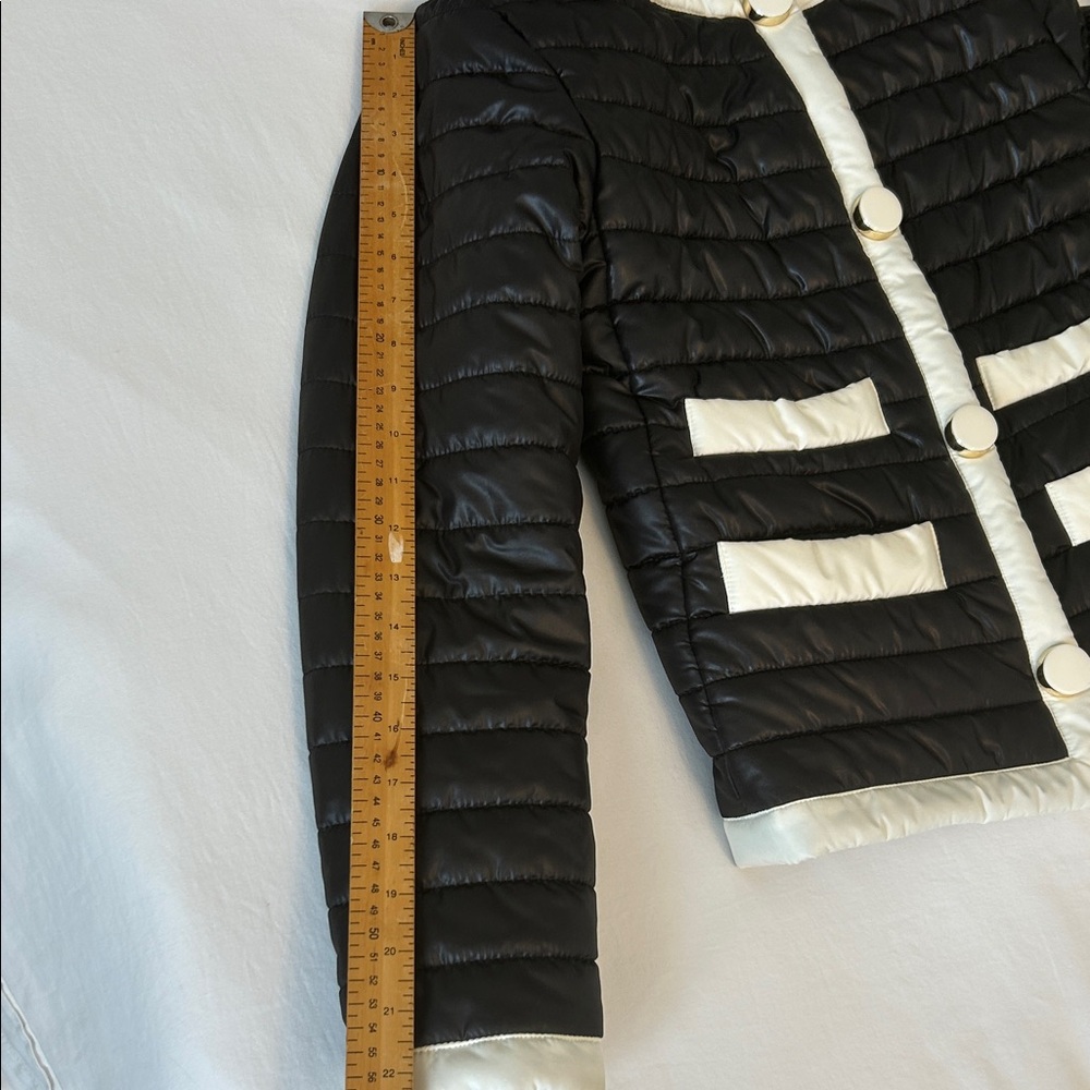 Kate Spade Black and Cream Puffer Jacket S - Picture 10 of 14